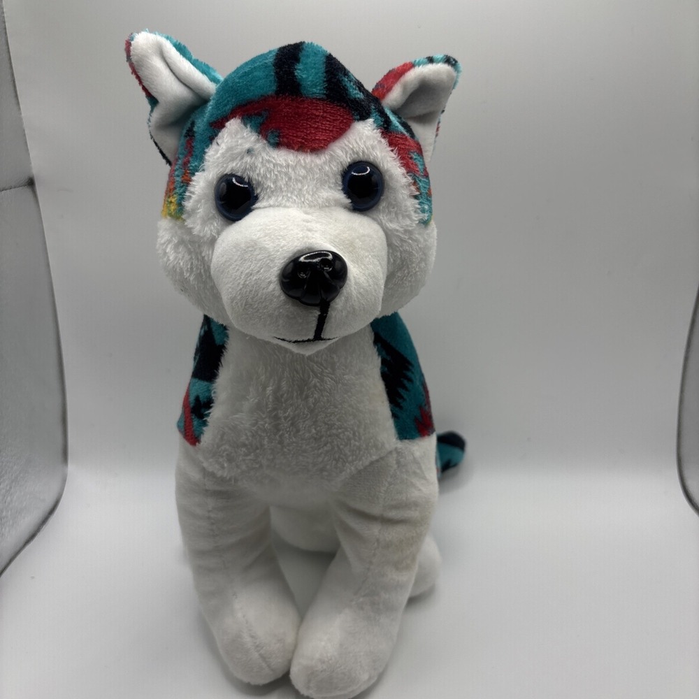 Native Brand Southwest Aztec Print Husky Dog Plush Rare Soft